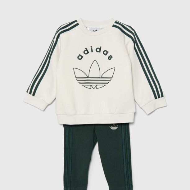 adidas Originals trening bebelusi CREW LEGGING ST culoarea alb