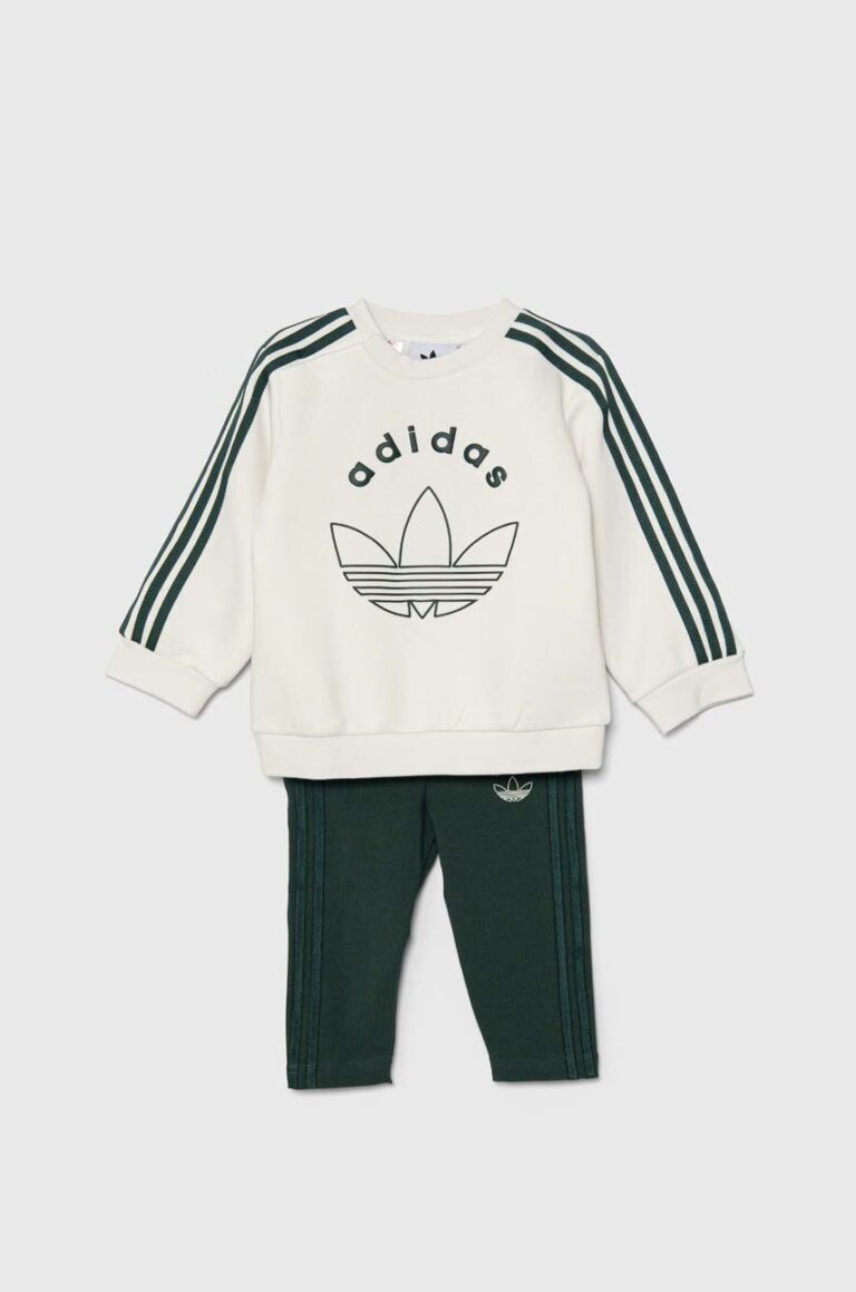 adidas Originals trening bebelusi CREW LEGGING ST culoarea alb