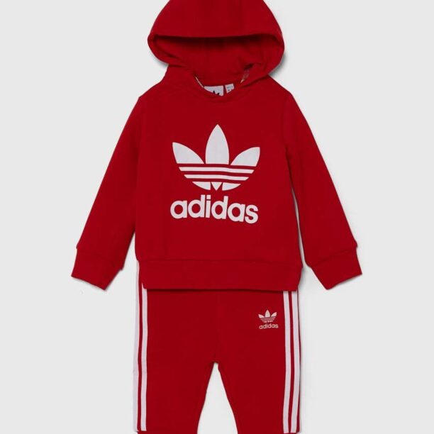 adidas Originals trening bebelusi HOODIE SET culoarea rosu