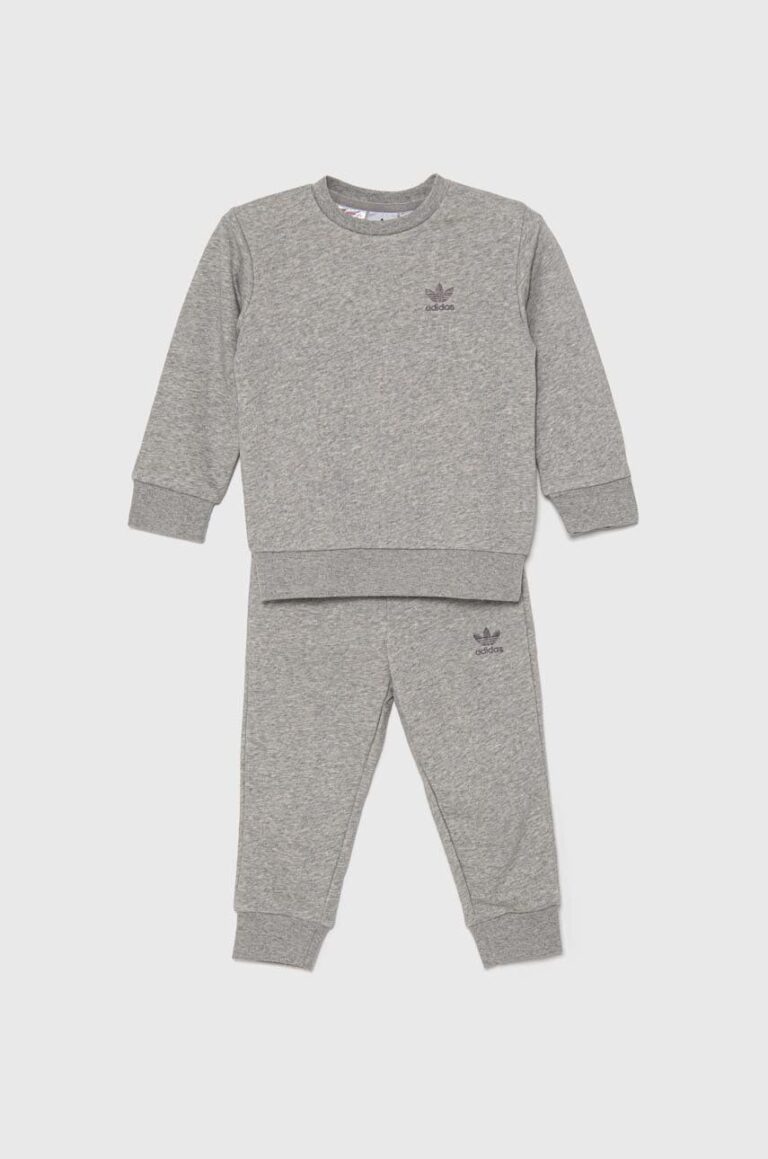 adidas Originals trening copii CREW SET culoarea gri