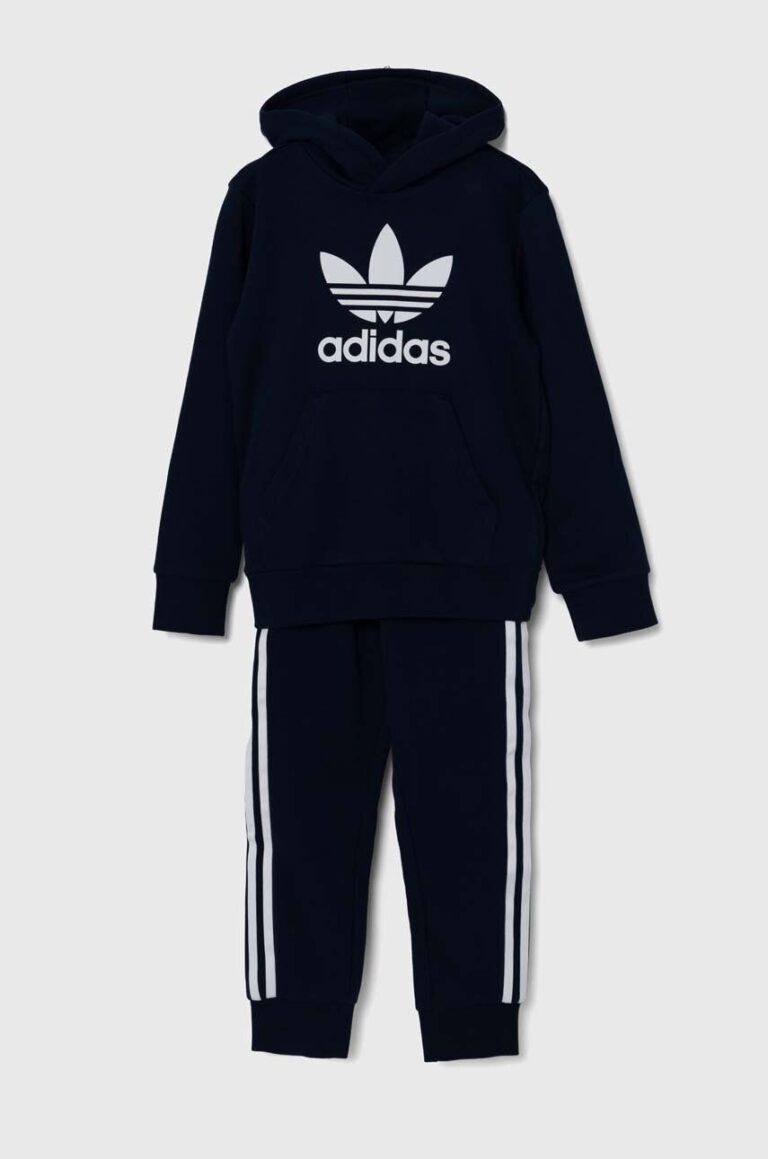 adidas Originals trening copii HOODIE SET culoarea albastru marin