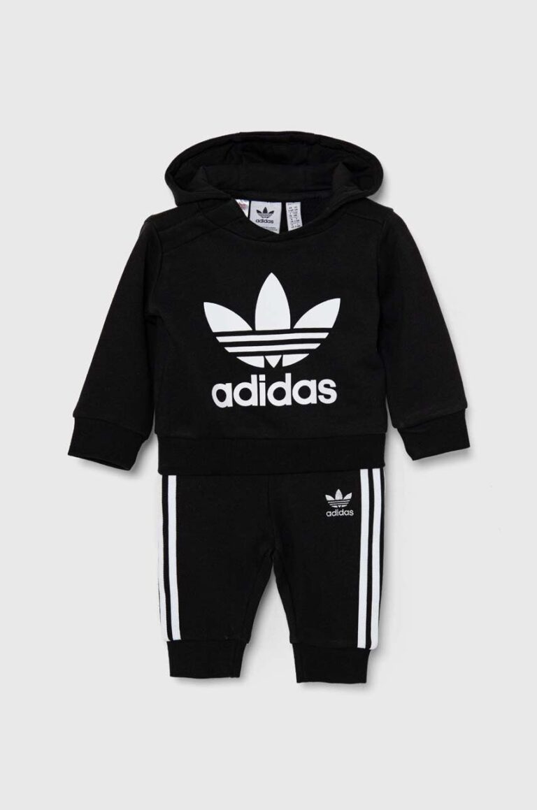 adidas Originals trening copii HOODIE SET culoarea negru