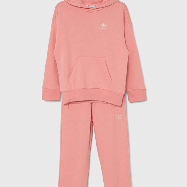 adidas Originals trening copii HOODIE SET culoarea portocaliu