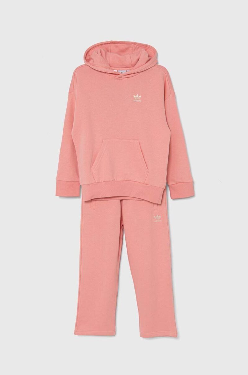 adidas Originals trening copii HOODIE SET culoarea portocaliu