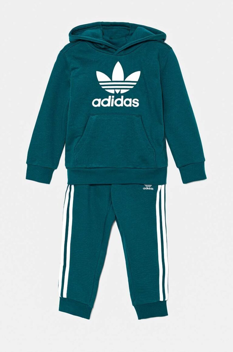 adidas Originals trening copii HOODIE SET culoarea verde