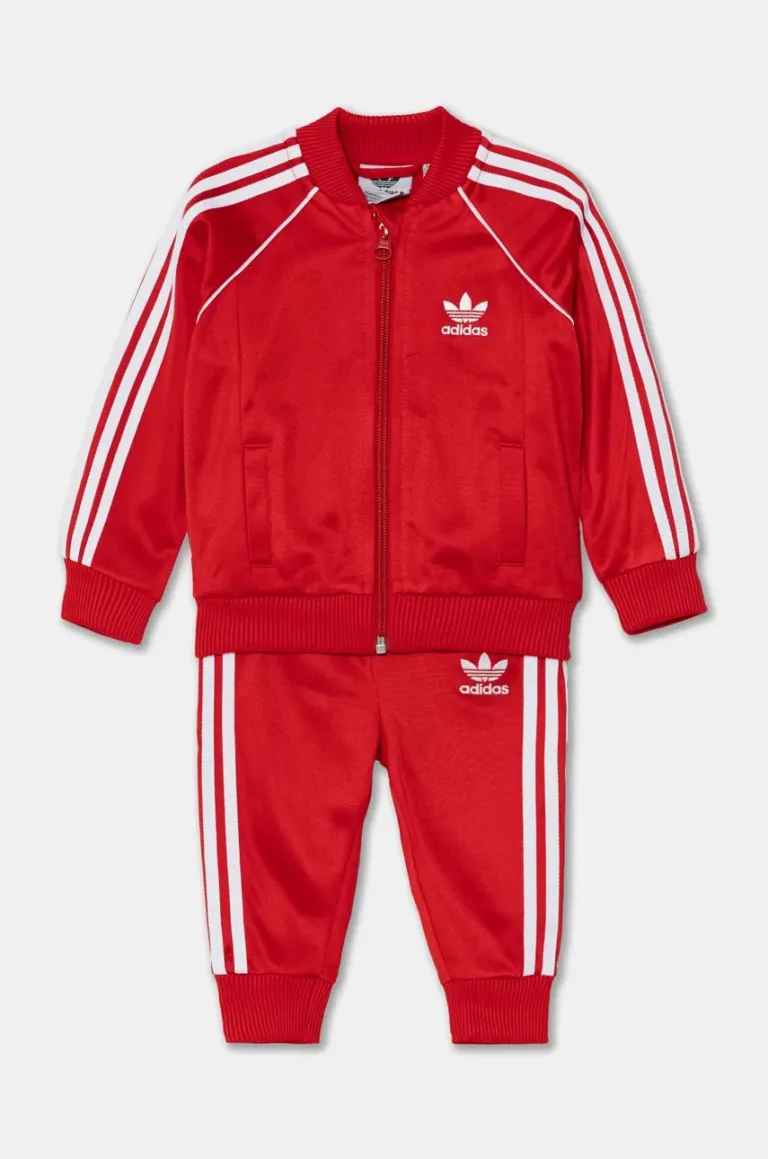 adidas Originals trening copii SST TRACKSUIT culoarea rosu