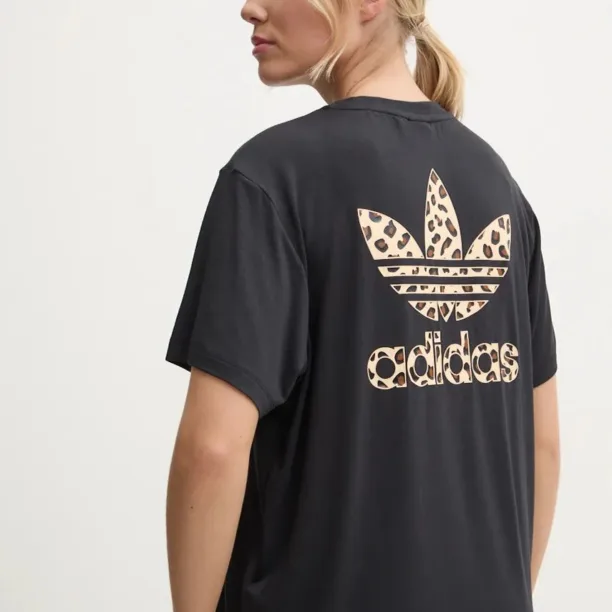 adidas Originals tricou Trefoil Tee Leopard femei