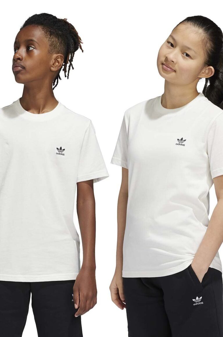 adidas Originals tricou copii TEE culoarea alb