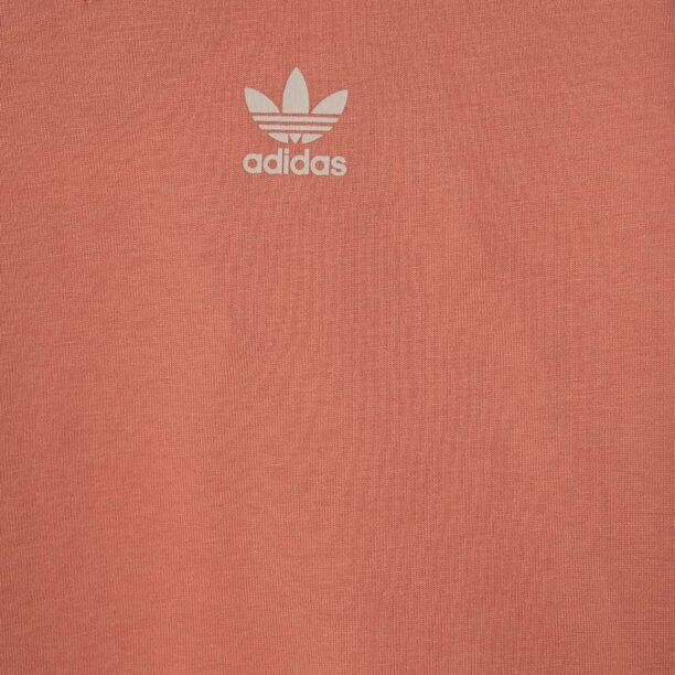 adidas Originals tricou de bumbac pentru copii culoarea portocaliu preţ