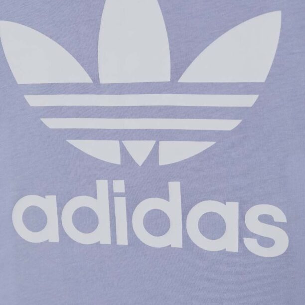 adidas Originals tricou de bumbac pentru copii culoarea violet preţ