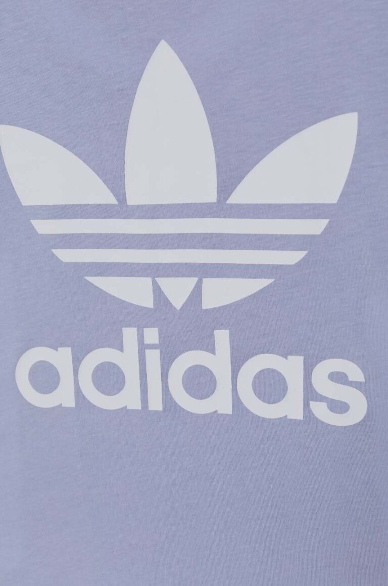 adidas Originals tricou de bumbac pentru copii culoarea violet preţ