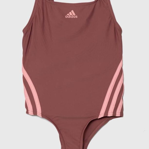 adidas Performance costum de baie dintr-o bucată pentru copii 3S SWIMSUIT culoarea roz