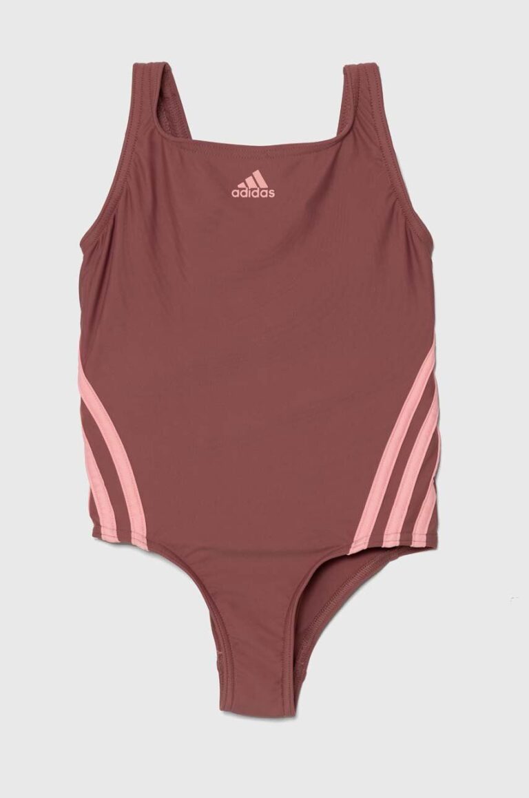 adidas Performance costum de baie dintr-o bucată pentru copii 3S SWIMSUIT culoarea roz