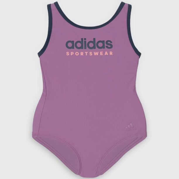 adidas Performance costum de baie dintr-o bucată pentru copii SPW UBSUITIDS culoarea violet