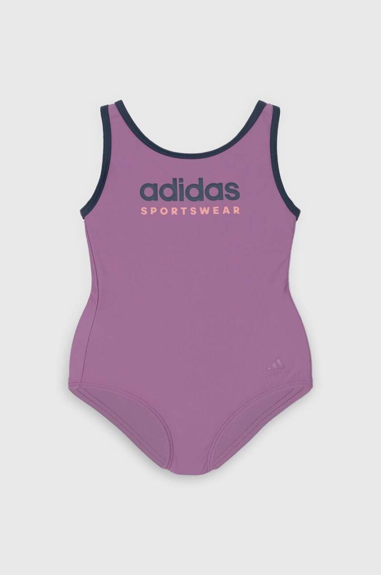 adidas Performance costum de baie dintr-o bucată pentru copii SPW UBSUITIDS culoarea violet