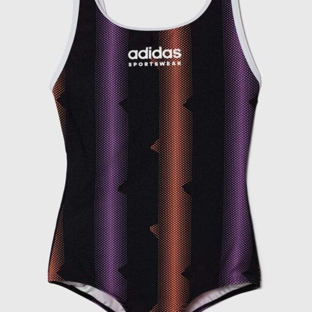 adidas Performance costum de baie dintr-o bucată pentru copii TIRO SUIT GIRLS culoarea negru