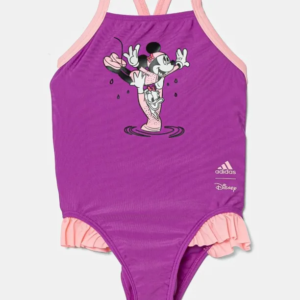 adidas Performance costum de baie dintr-o bucată pentru copii x Disney culoarea violet