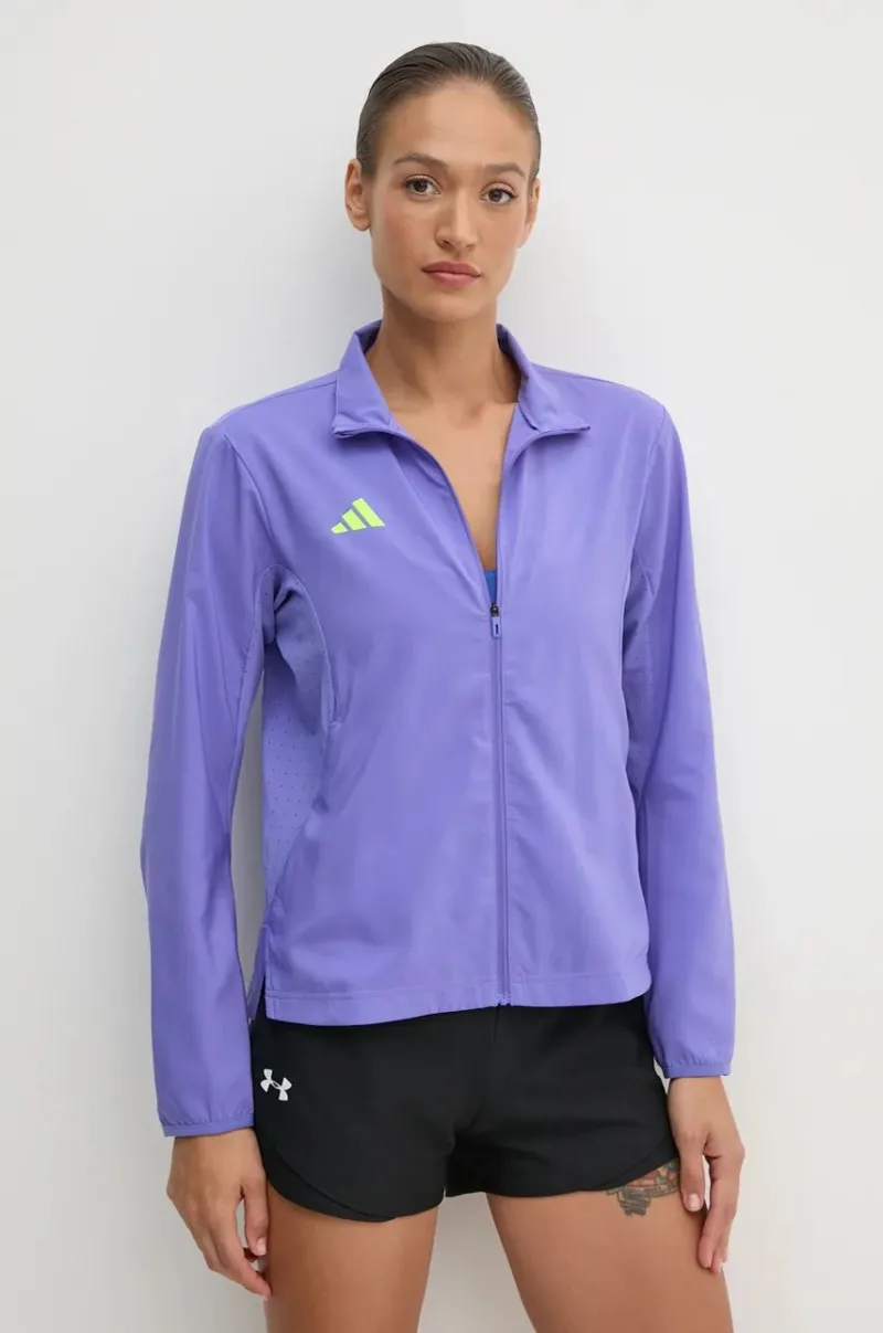 adidas Performance jachetă de alergare Adizero culoarea violet