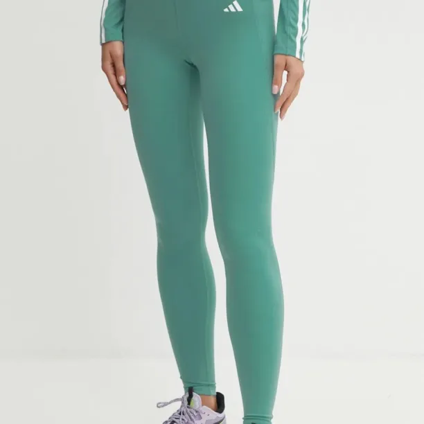 adidas Performance leggins de antrenament Optime culoarea turcoaz