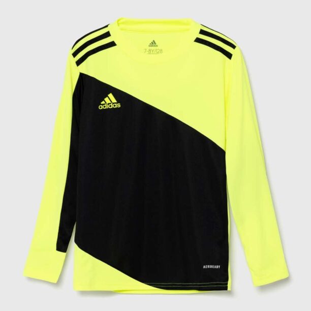 adidas Performance longsleeve copii SQUAD GK21SYY culoarea galben