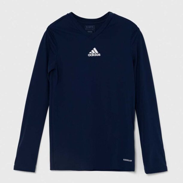 adidas Performance longsleeve copii TEAM BASE TEE culoarea albastru marin