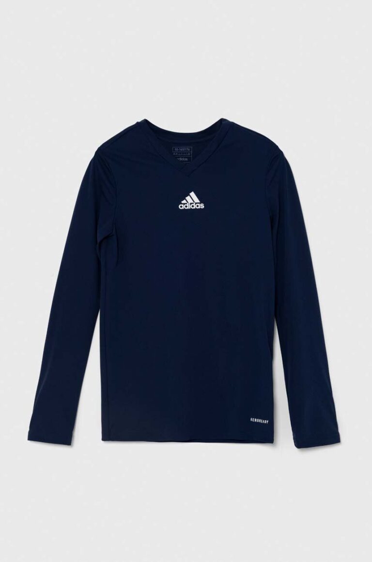 adidas Performance longsleeve copii TEAM BASE TEE culoarea albastru marin