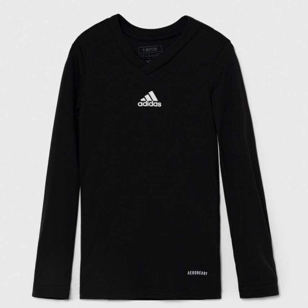 adidas Performance longsleeve copii TEAM BASE TEE culoarea negru