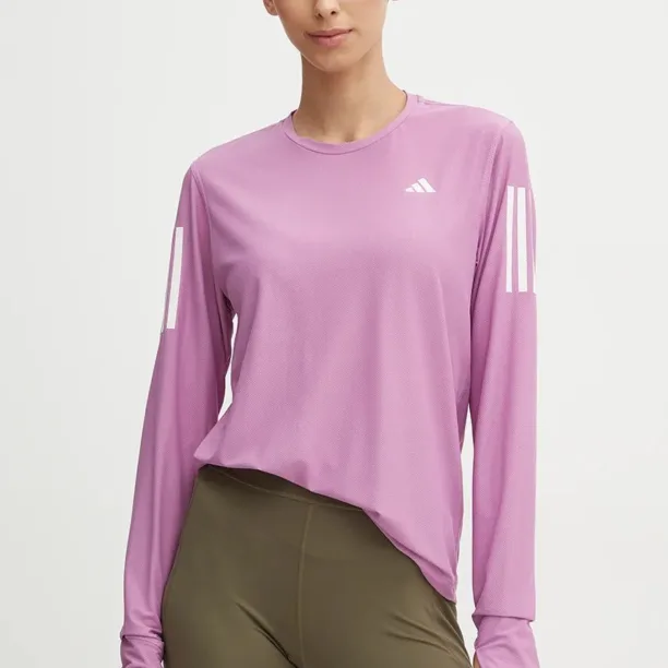 adidas Performance longsleeve pentru alergare Own The Run culoarea violet