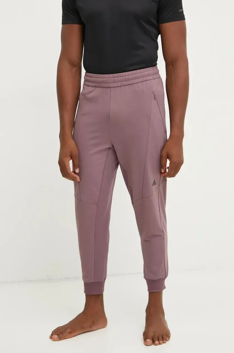 adidas Performance pantaloni de antrenament Designed for Training culoarea roz