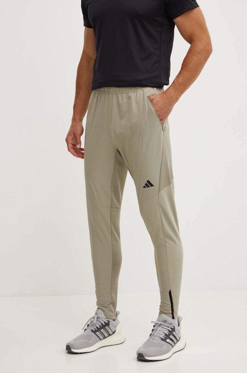 adidas Performance pantaloni de antrenament Designed for Training culoarea verde