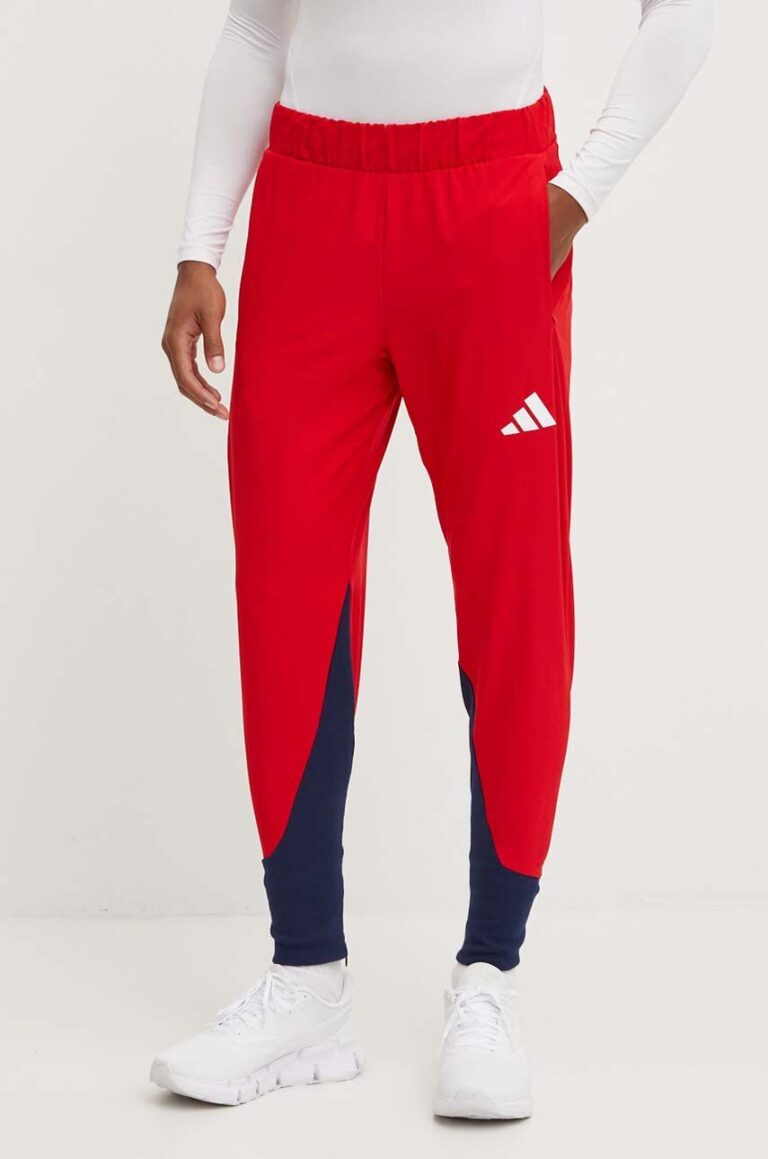 adidas Performance pantaloni de antrenament Polska culoarea rosu