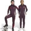 adidas Performance pantaloni de trening pentru copii FCB TR PNTY culoarea bordo