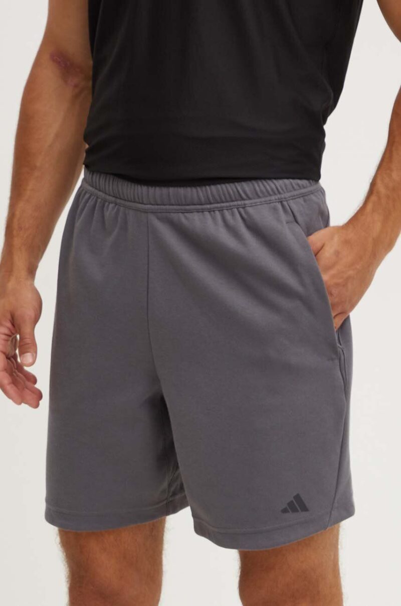 adidas Performance pantaloni scurți de antrenament Yoga culoarea gri