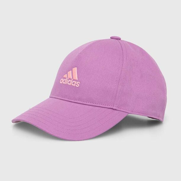 adidas Performance șapcă din bumbac pentru copii LK CAP culoarea roz