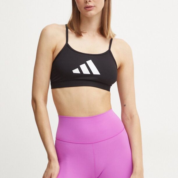 adidas Performance sutien sport Aeroreact culoarea negru