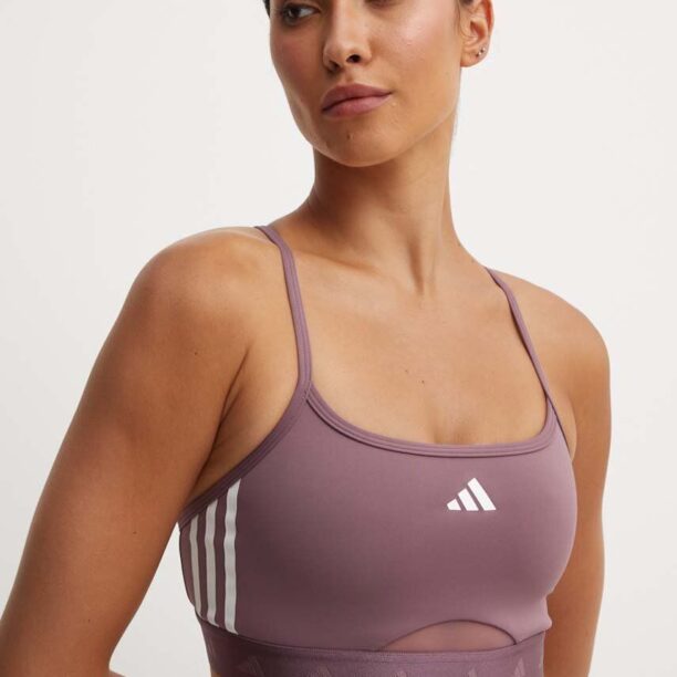 adidas Performance sutien sport Hyperglam culoarea violet