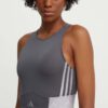 adidas Performance top de antrenament Hyperglam culoarea gri