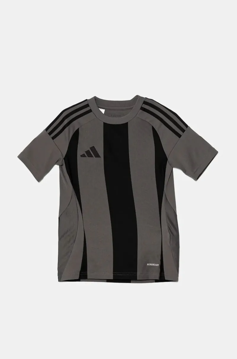 adidas Performance tricou STRIPED 24SYY culoarea gri