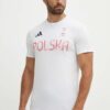 adidas Performance tricou de antrenament HIIT Polska culoarea alb