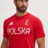 adidas Performance tricou de antrenament HIIT Polska culoarea rosu