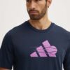 adidas Performance tricou de antrenament culoarea albastru marin