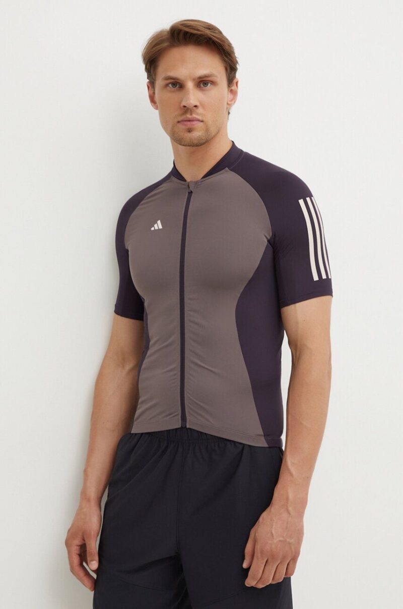 adidas Performance tricou de ciclism Essentials culoarea gri