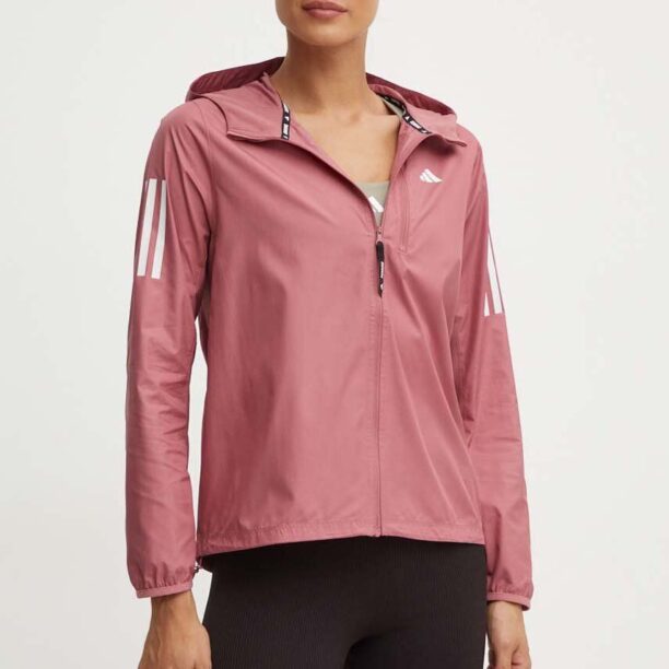 adidas Performance windbreaker Own The Run Base culoarea roz