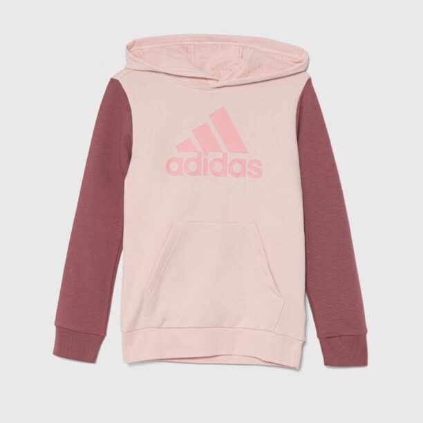 adidas bluza copii J BL CB HD culoarea roz