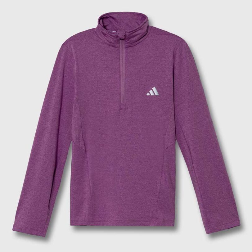 adidas bluza copii J HEA 1/2 ZIP culoarea roz