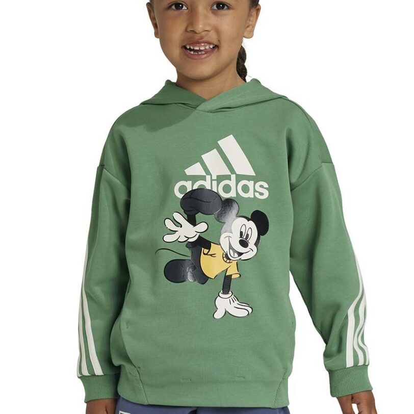 adidas bluza copii LK DY MM SWT culoarea verde