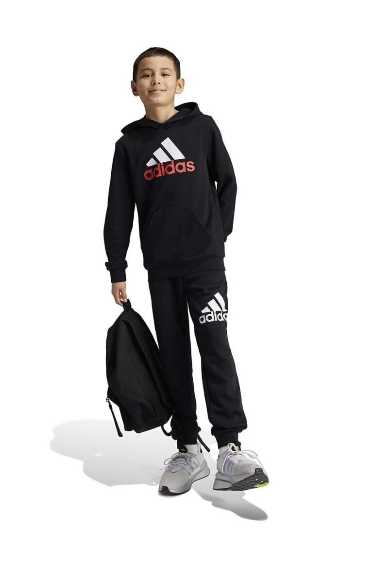 adidas bluza copii U BL 2 HOODIE culoarea negru