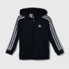 adidas bluza copii U TR-ES 3S FZHD culoarea albastru marin