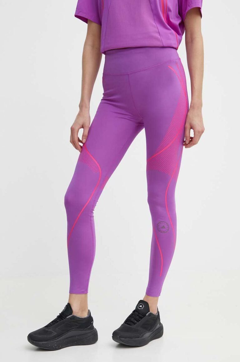 adidas by Stella McCartney leggins de antrenament Truepace culoarea violet