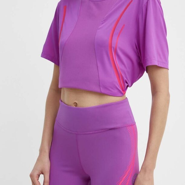 adidas by Stella McCartney pantaloni scurți de antrenament TruePace culoarea violet